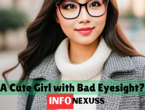 a cute girl with bad eyesight